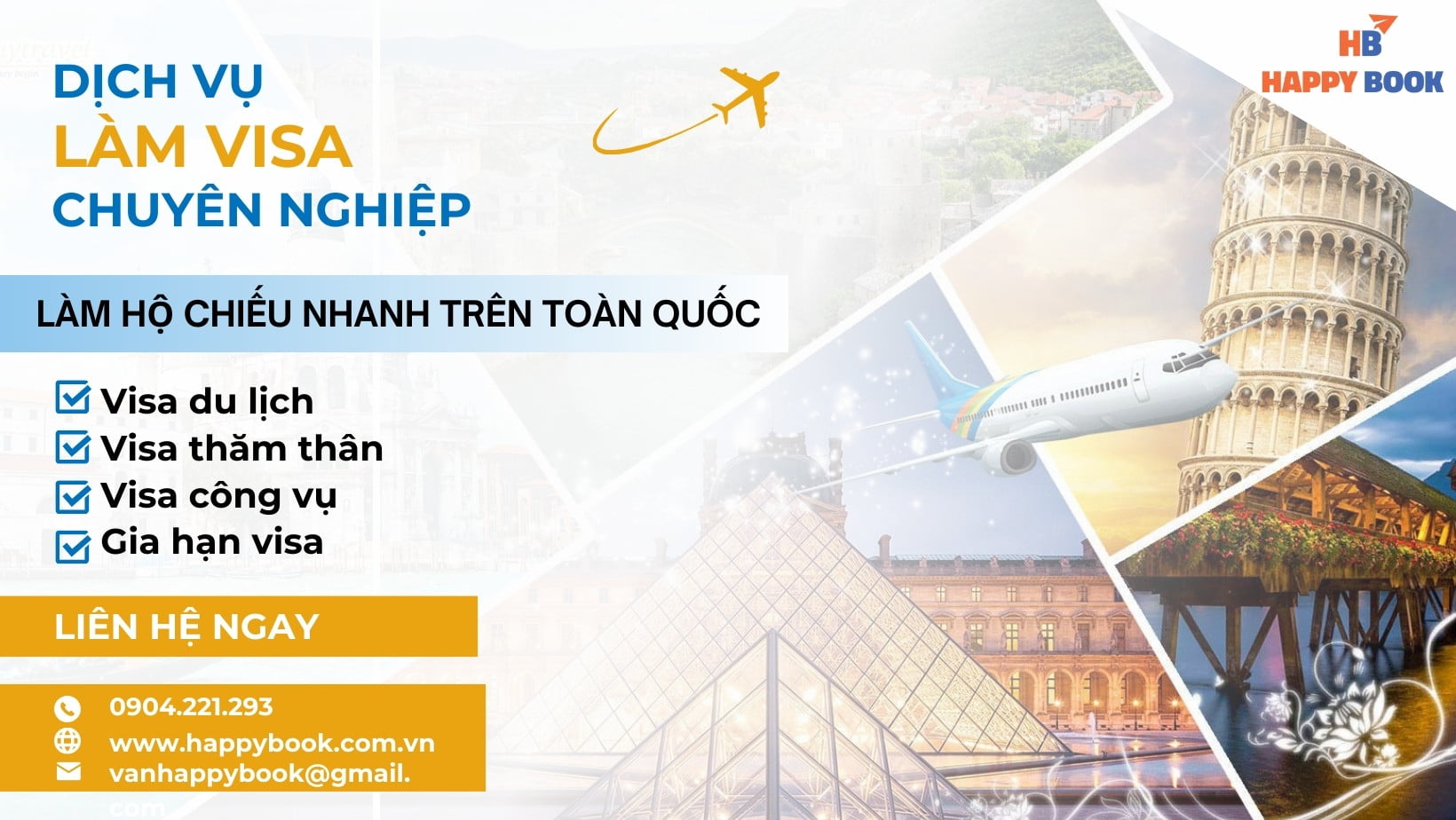 Dịch vụ làm visa toàn quốc cho khách hàng