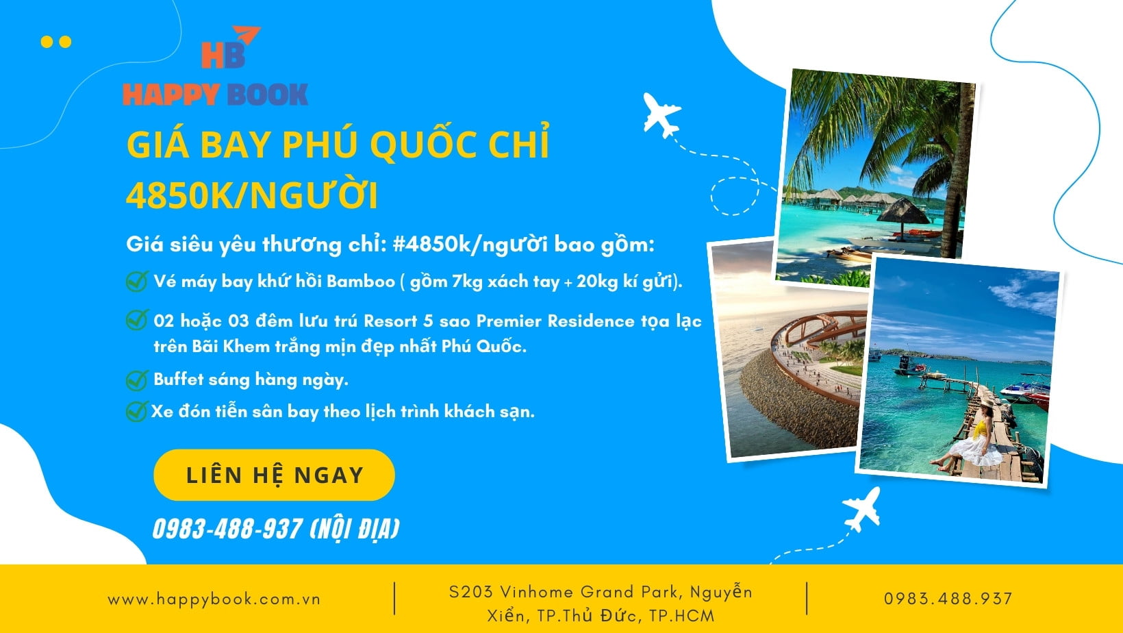 Vé máy bay Nội Địa giá rẻ khi bay cùng Happy Book đến Phú Quốc