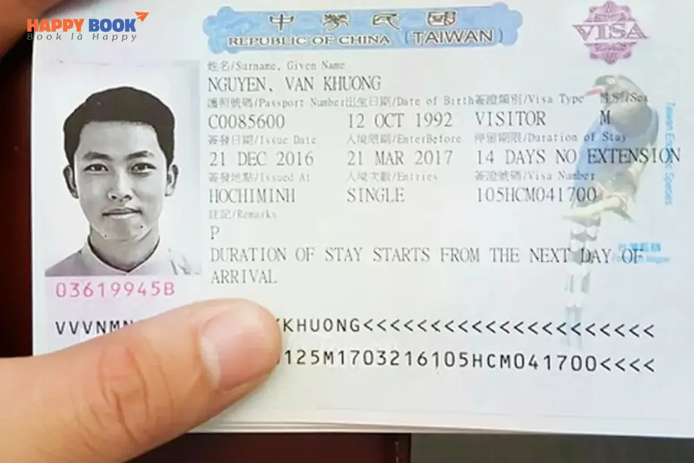 Thông thường các loại visa Đài Loan có thời hạn lưu trú ngắn nhất là 14 ngày