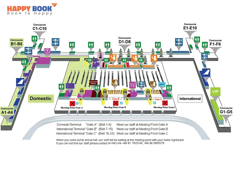 Sử dụng bản đồ BTS sân bay Don Mueang để thuận tiện di chuyển