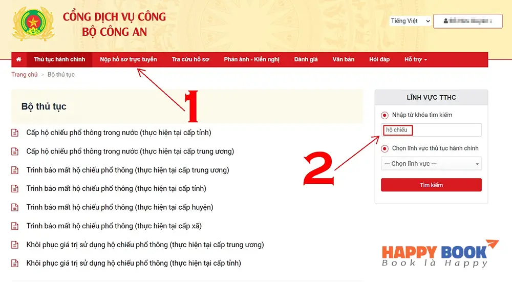 Các bước thực hiện làm hộ chiếu cho trẻ online 